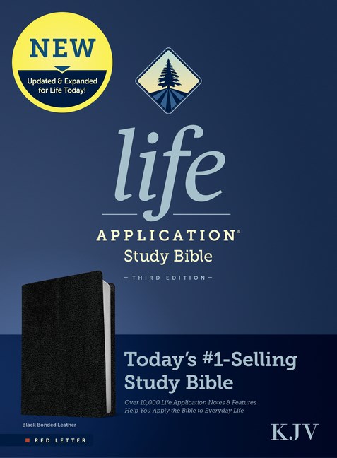 KJV Life Application Study Bible, Third Edition (Red Letter, Bonded Leather, Black)