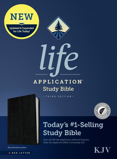 KJV Life Application Study Bible, Third Edition (Red Letter, Bonded Leather, Black, Indexed)
