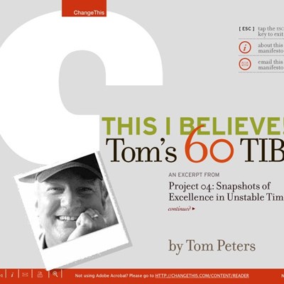 This I Believe! - Tom's 60 TIBs