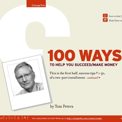 100 Ways to Help You Succeed/Make Money, Part 1
