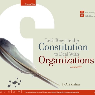 Let's Rewrite the Constitution to Deal With Organizations