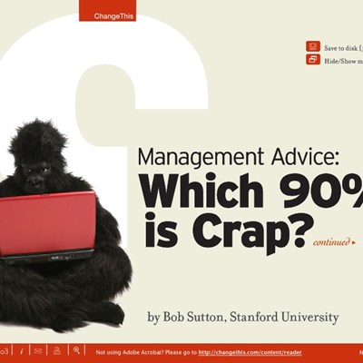 Management Advice: Which 90% is Crap?