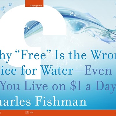 Why "Free" Is the Wrong Price for Water—Even If You Live on $1 a Day 