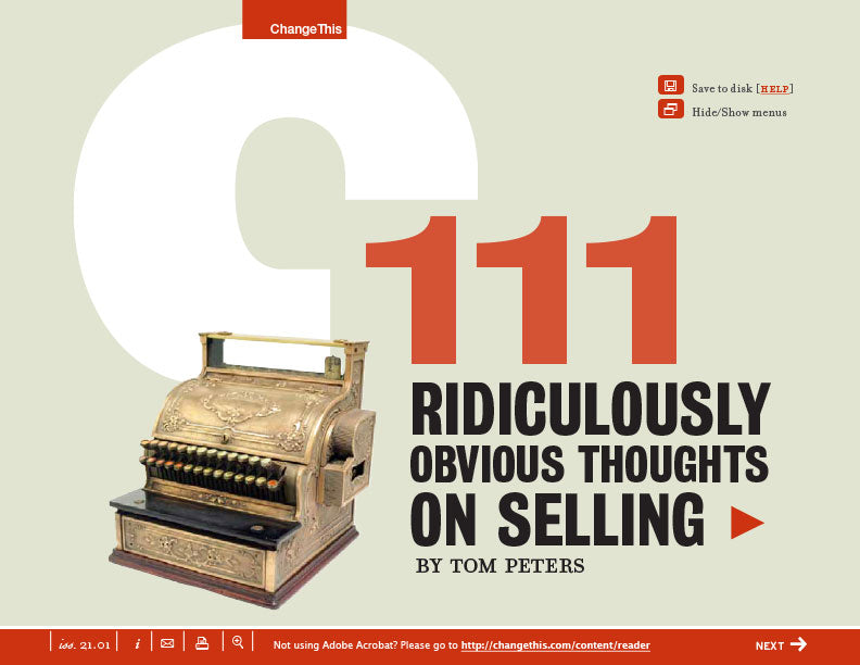111 Ridiculously Obvious Thoughts on Selling