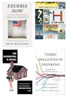 Collage of four book covers, clockwise from top left: Exurbia Now, H is for Hope, Third Millennium Thinking, and The Residential is Racial