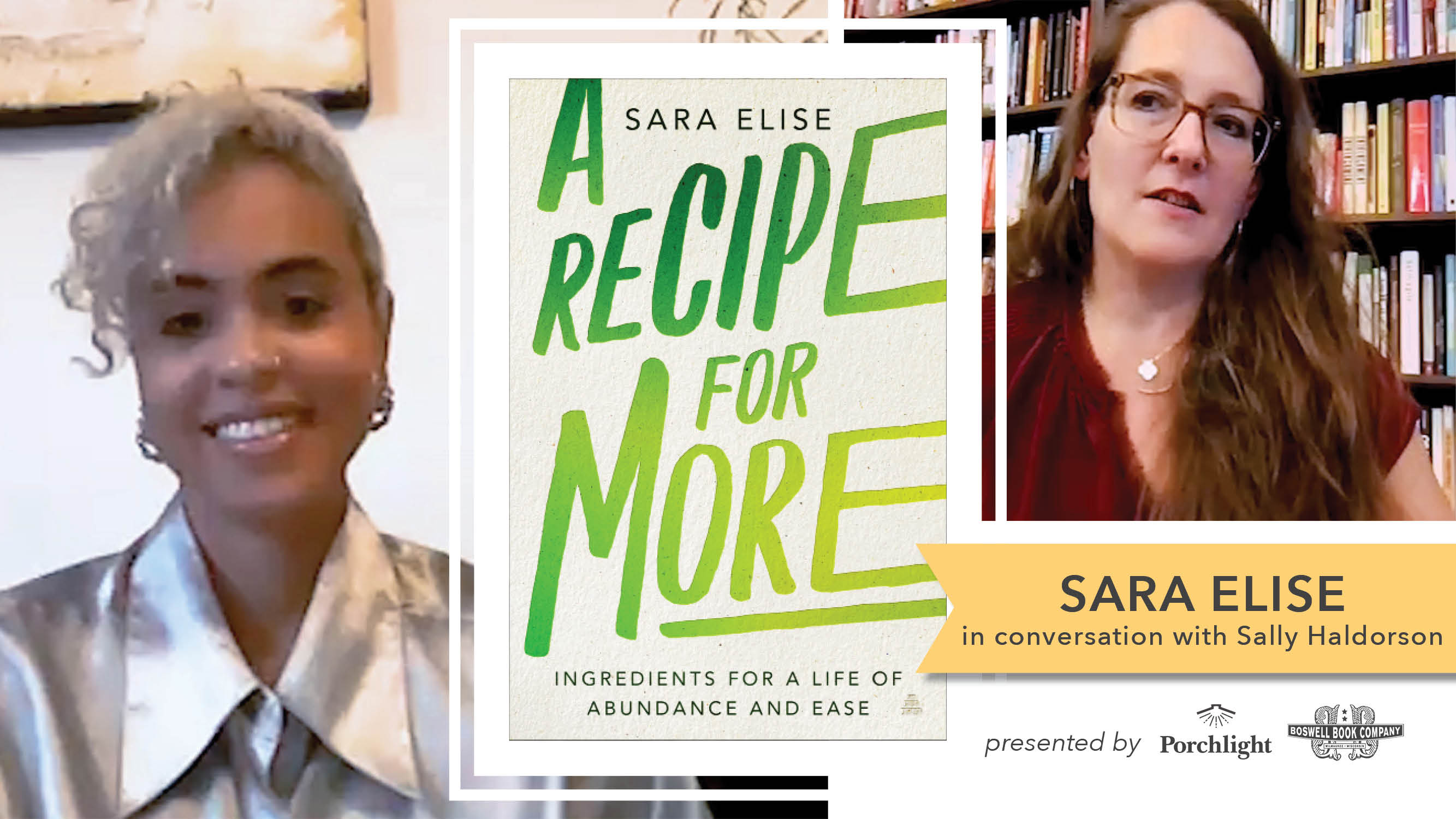 Sara Elise in Conversation with Sally Haldorson – Porchlight Book Company