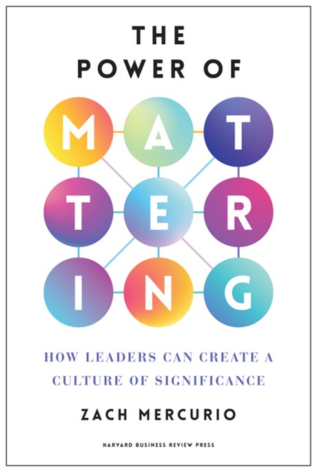 Book cover of The Power of Mattering by Zach Mercurio