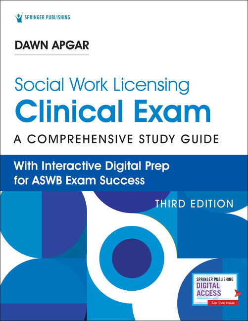 Social Work Licensing Clinical Exam Guide: Study Guide for ASWB Exam - Book + Online Lcsw Exam Prep from Dawn Apgar, with Study Plan, Practice Test, a
