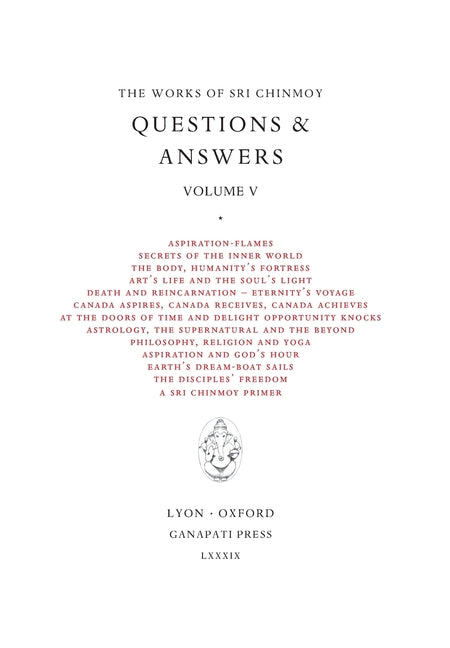 Sri Chinmoy: Answers V
