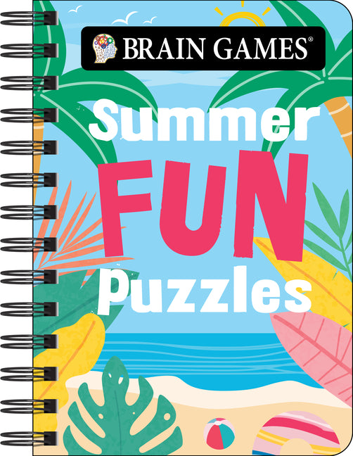 Brain Games - To Go - Summer Fun Puzzles 180+ Variety Puzzles Compact & Portable for Travel Beach, Vacation & Road Trip Activity Book Gift for Adults,