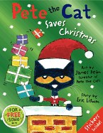  Pete the Cat Saves Christmas: Includes Sticker Sheet! a Christmas Holiday Book for Kids