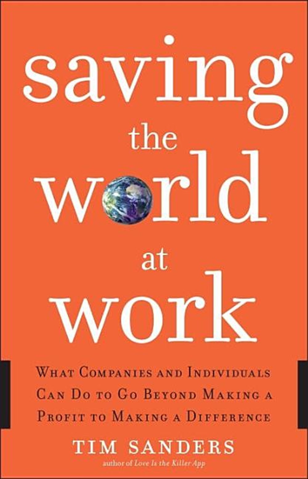 Saving the World at Work What Companies and Individuals Can Do to Go Beyond Making a Profit to Makin