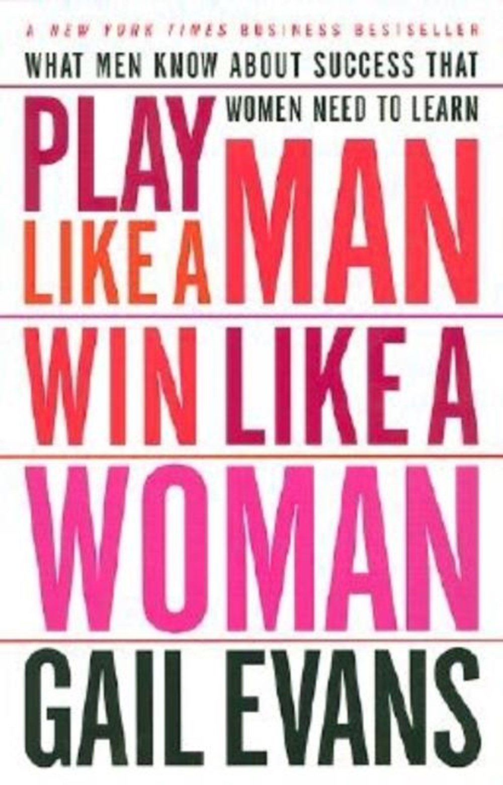 Play Like a Man, Win Like a Woman What Men Know about Success That Women Need to Learn