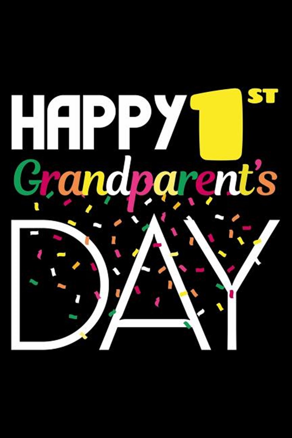 Happy 1St Grandparents Day Blank Paper Sketch Book - Artist Sketch Pad Journal for Sketching, Doodli