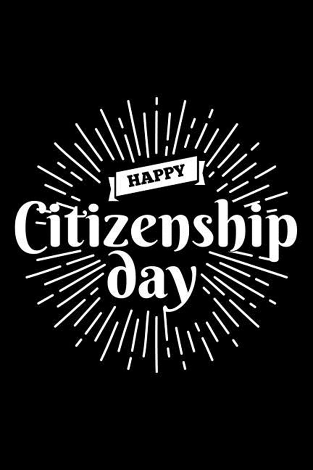 Happy Citizenship Day Blank Paper Sketch Book - Artist Sketch Pad Journal for Sketching, Doodling, D