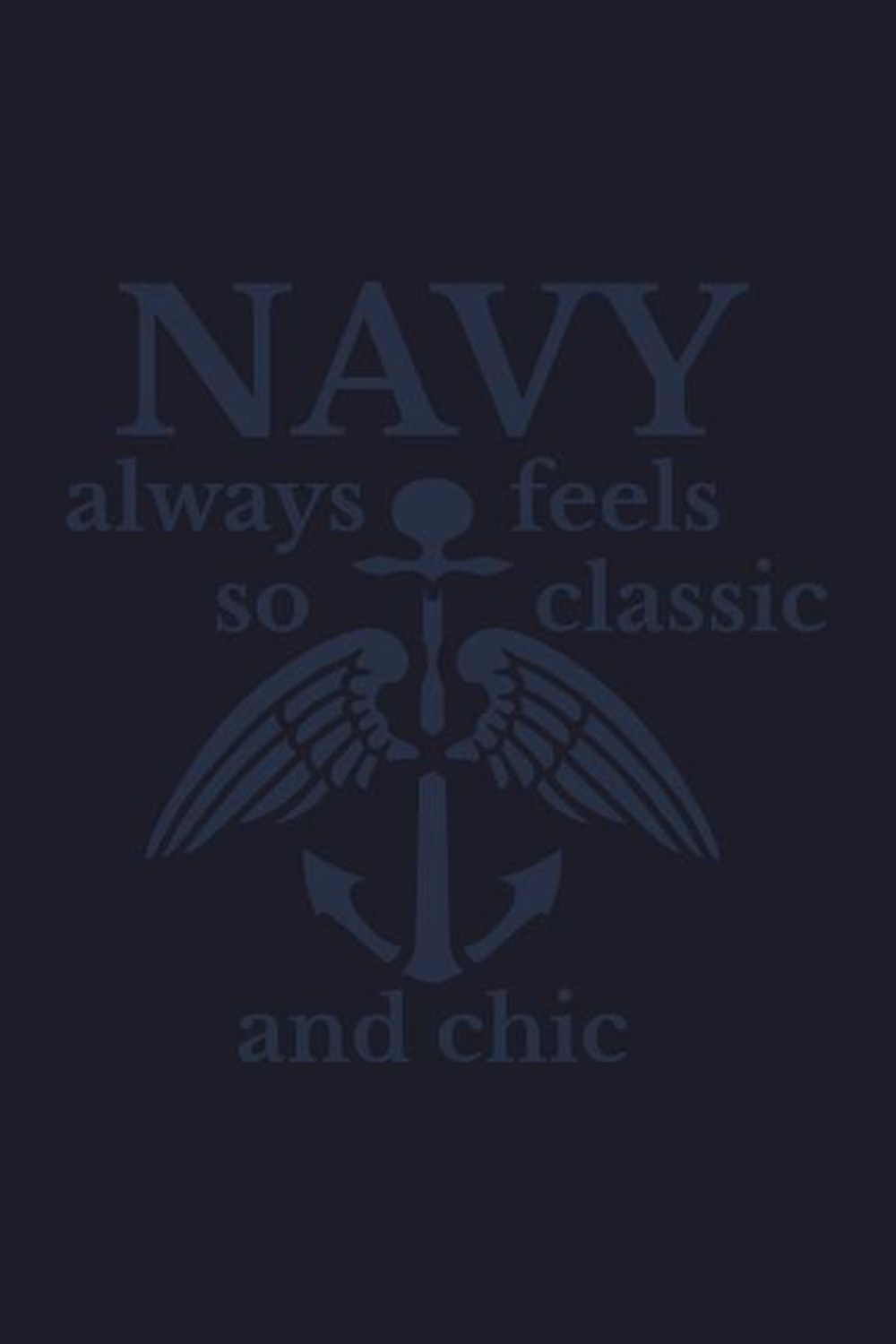 Navy Always Feels So Classic And Chic Blank Paper Sketch Book - Artist Sketch Pad Journal for Sketch