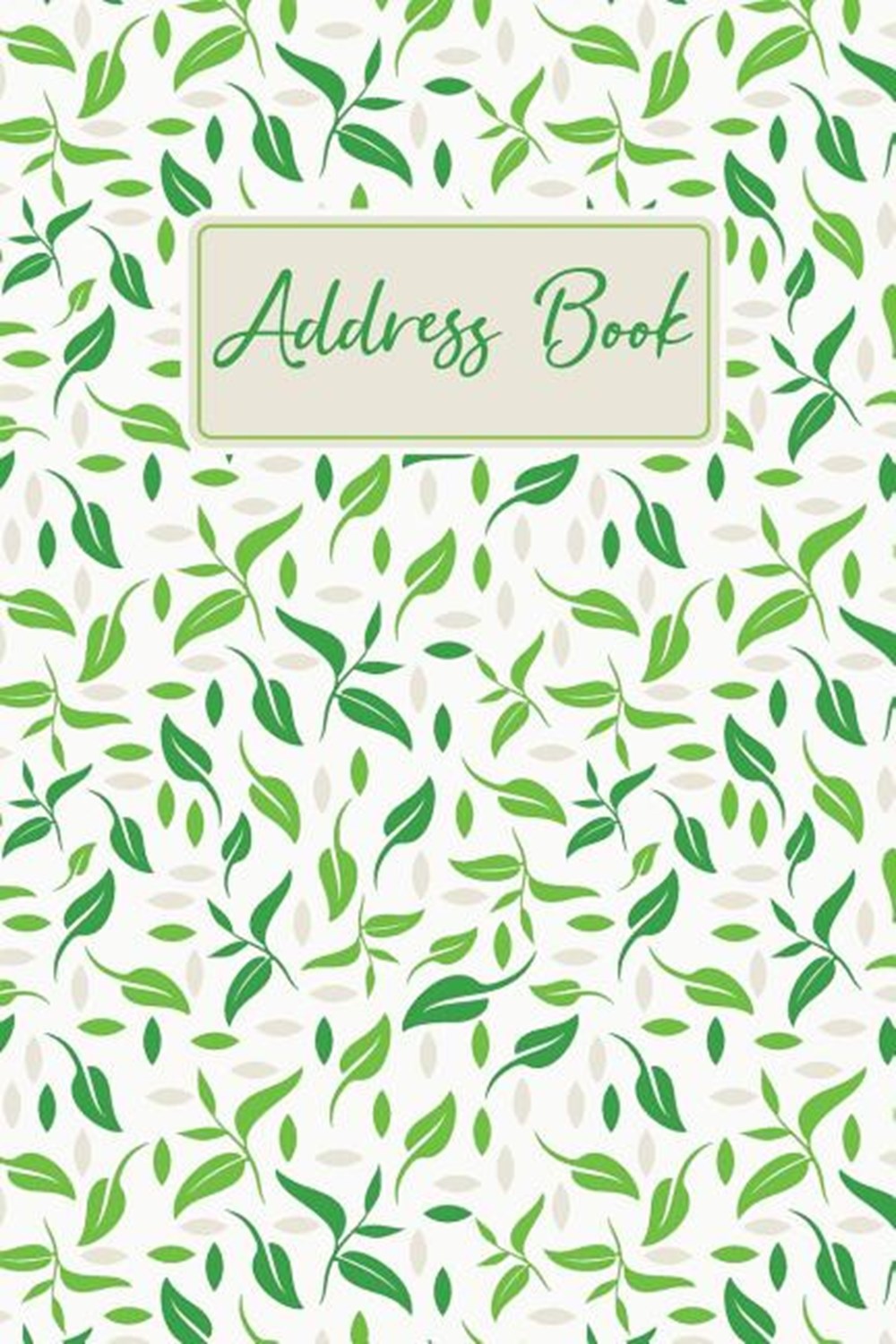 Address Book Tea Leaves Cover - Cute Address & Phone Number Book - Contact Log Book - Email and Birt