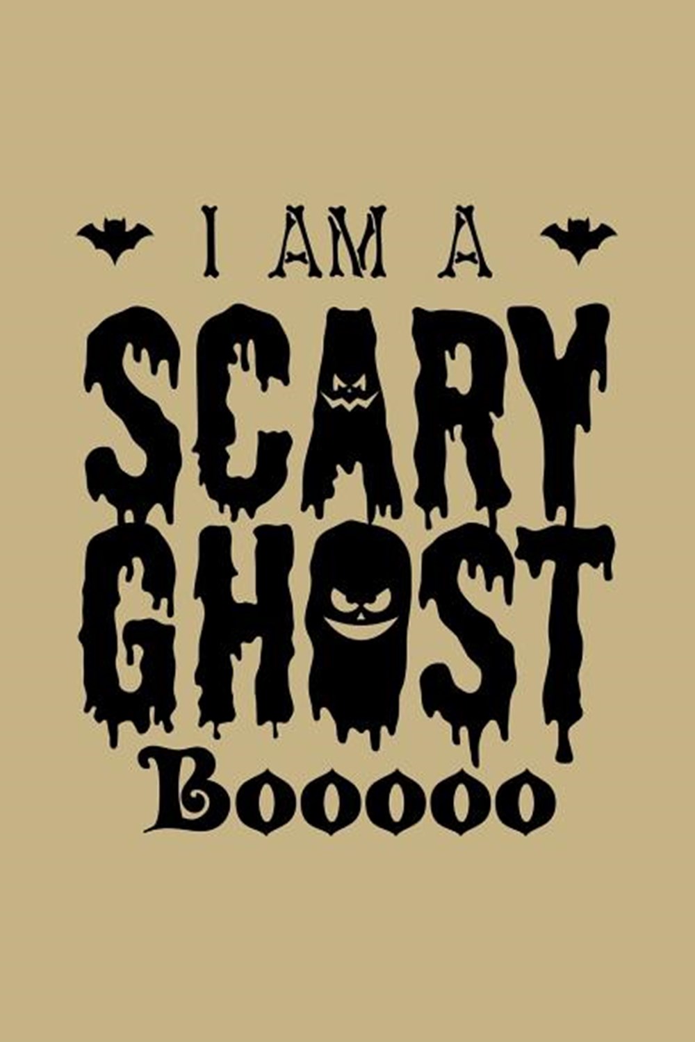 I Am A Scary Ghost Booooo Blank Paper Sketch Book - Artist Sketch Pad Journal for Sketching, Doodlin
