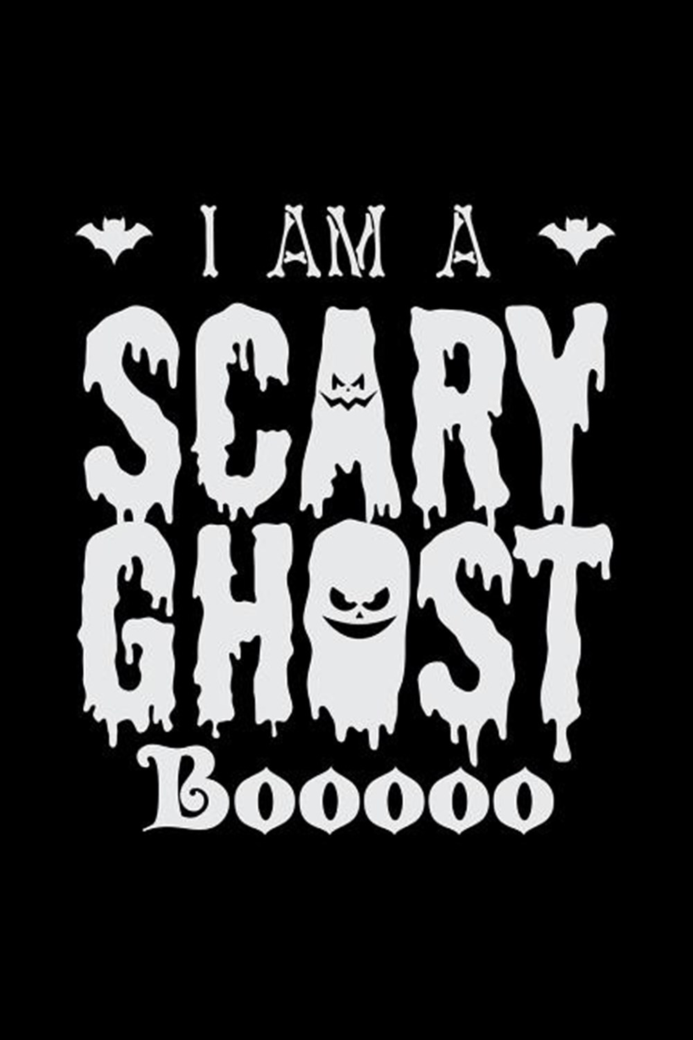 I Am A Scary Ghost Booooo Blank Paper Sketch Book - Artist Sketch Pad Journal for Sketching, Doodlin