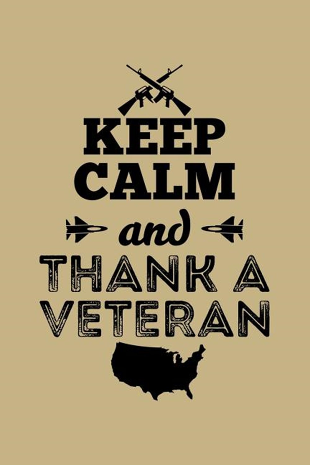 Keep Calm And Thank A Veteran Blank Paper Sketch Book - Artist Sketch Pad Journal for Sketching, Doo