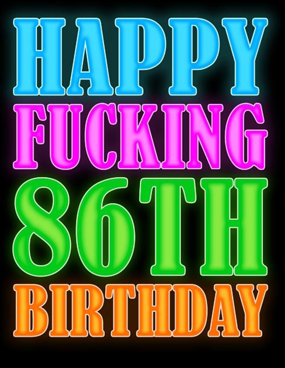 Happy Fucking 86th Birthday This Large Print Address Book Makes the Perfect Gag Gift and Birthday Gi