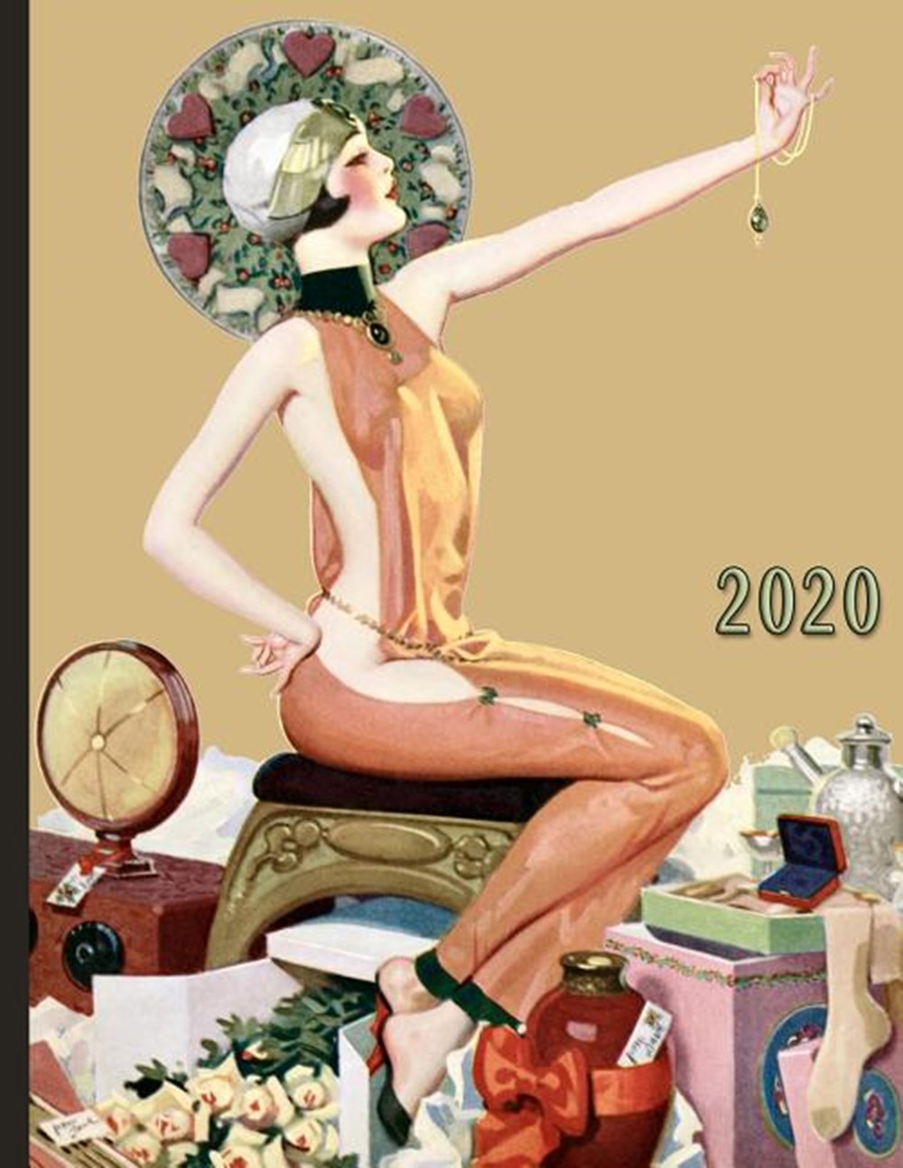 Vintage Pinup Girl with Flowers Jewelry and Gifts 2020 Schedule Planner and Organizer / Weekly Calen