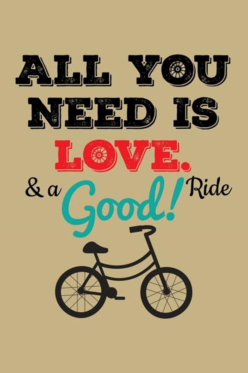 All You Need Is Love. & A Good! Ride Blank Paper Sketch Book - Artist Sketch Pad Journal for Sketchi