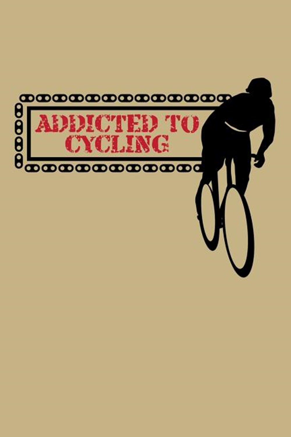 Addicted To Cycling Blank Paper Sketch Book - Artist Sketch Pad Journal for Sketching, Doodling, Dra