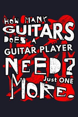 How Many Guitars Does A Guitar Player Need? Just One More.: Blank Paper Sketch Book - Artist Sketch Pad Journal for Sketching, Doodling, Drawing, Pain