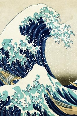 Great Wave: Large Blank Sketchbook (Drawings/Sketches) The Great Wave off Kanagawa Modern Interpretation Japanese Art