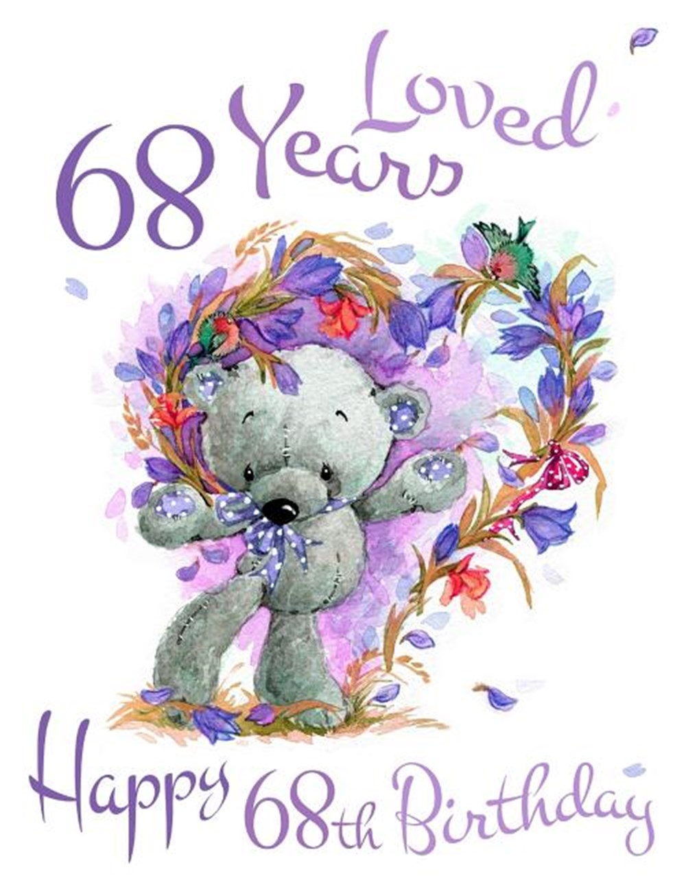 Happy 68th Birthday Large Print Address Book for Seniors Celebrating Their Birthday. Forget the Birt
