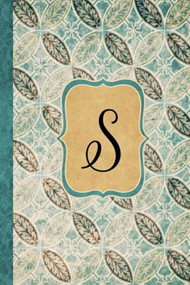 S: Beautiful Monogram Journal S, Vintage Pattern Style with lined pages