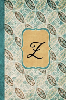 Z: Beautiful Monogram Journal Z, Vintage Pattern Style with lined pages