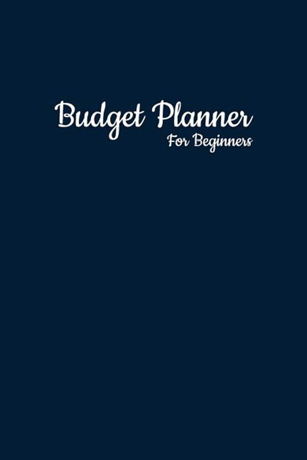Budget Planner For Beginners Spending Tracker and Bill Organizer Book Blue Black Undated