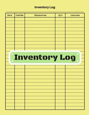 Inventory log: V.9 - Inventory Tracking Book, Inventory Management and Control, Small Business Bookkeeping / double-sided perfect bin