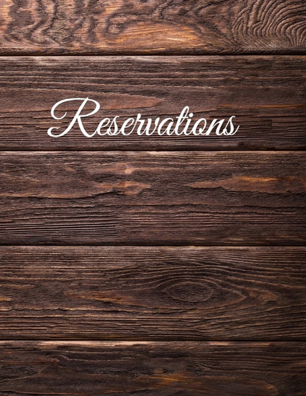 Reservations Black Faux Leather Reservation Book for Restaurant - 6 Months Guest Booking Diary - Hos