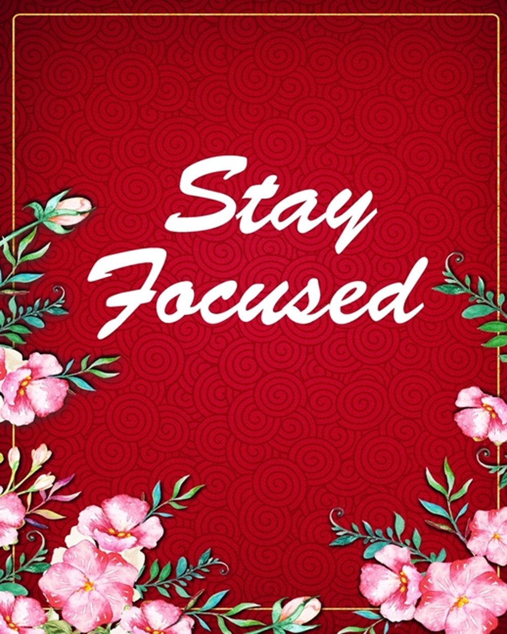 Stay Focused Yearly Goal Planner Undated 12 Months Goal Planner - 8 x 10 -120 Pages - Boss CEO Entre