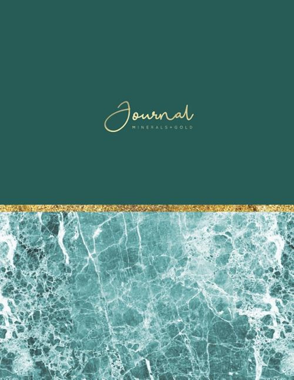 Journal Minerals + Gold: Luxury Black Geology Notebook - Lined 80-Page - Perfect Bound Cover