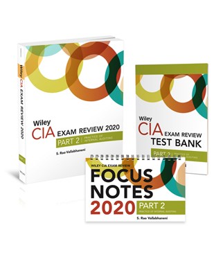 Wiley CIA Exam Review 2020 + Test Bank + Focus Notes: Part 2, Practice of Internal Auditing Set