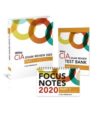  Wiley CIA Exam Review 2020 + Test Bank + Focus Notes: Part 1, Essentials of Internal Auditing Set