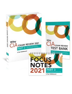  Wiley CIA Exam Review 2021 + Test Bank + Focus Notes: Part 3, Business Knowledge for Internal Auditing Set