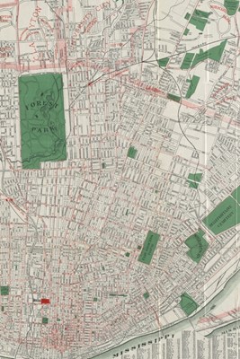 ca. 1921 Map of Saint Louis - A Poetose Notebook / Journal / Diary (50 pages/25 sheets)