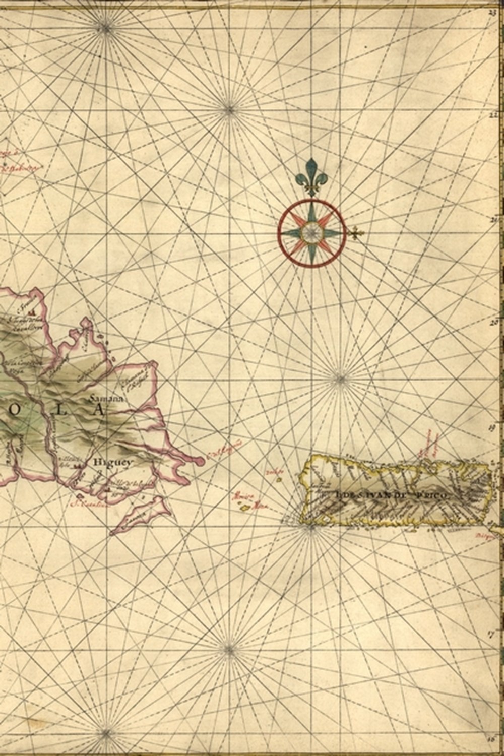 17th Century Map of Hispaniola and Puerto Rico - A Poetose Notebook / Journal / Diary (50 pages/25 s