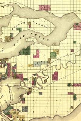 1890 Map of Seattle, Washington - a Poetose Notebook / Journal / Diary (50 Pages/25 Sheets)