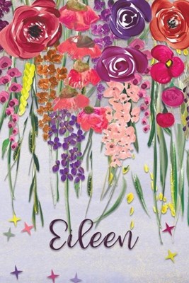 Eileen: Personalized Lined Journal - Colorful Floral Waterfall (Customized Name Gifts)