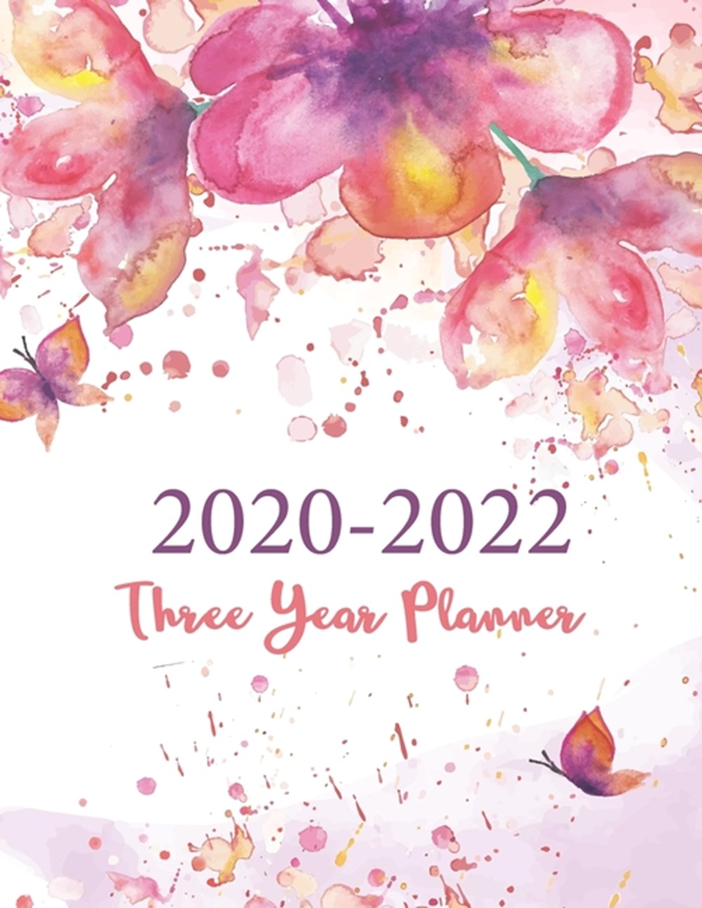 2020-2022 Three Year Planner White Marble Cover - 3-Year Planner - 36 Months Calendar Agenda and Org