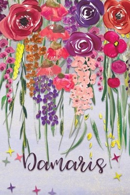 Damaris: Personalized Lined Journal - Colorful Floral Waterfall (Customized Name Gifts)
