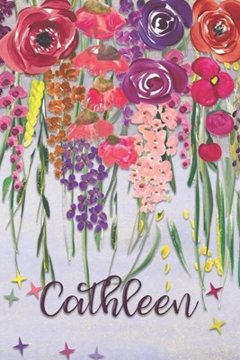 Catherine: Personalized Lined Journal - Colorful Floral Waterfall (Customized Name Gifts)