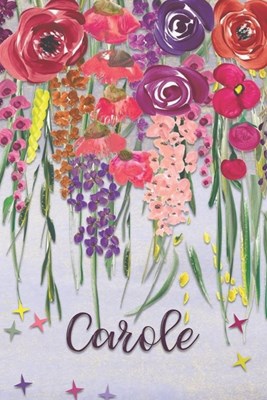 Caroline: Personalized Lined Journal - Colorful Floral Waterfall (Customized Name Gifts)