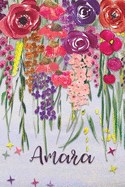 Amari: Personalized Lined Journal - Colorful Floral Waterfall (Customized Name Gifts)